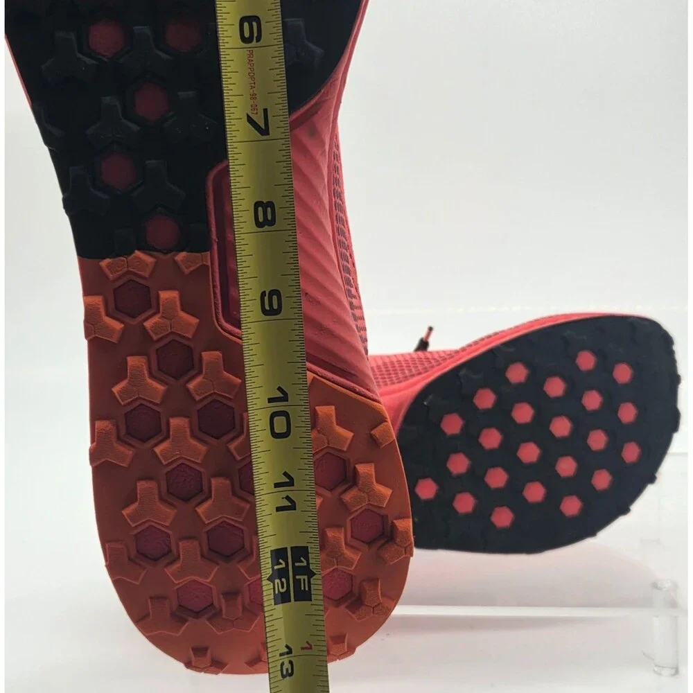 Flux Adapt Trail Runner Mens 12.5 Coral Red Earth-Link Zero Drop Barefoot Shoes